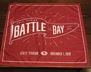 Toalla de rally final de los San Francisco 49ers Battle of the BAY - 1 de noviembre de 2018 NUEVA - Imagen 1 de 3