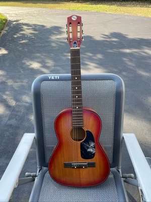 Vintage  Prestige Parlor Guitar  Tobacco Burst W/ Factory Bag 1960s Japan - Image 1 of 4