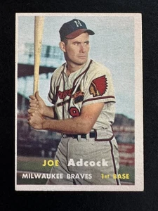 1957 Topps Joe Adcock (#117) EX Braves Power Hitter ^GRUMPYBUCK^ - Picture 1 of 2