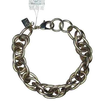 John Wind Maximal Art pulseira de corrente de corda tom prata para adicionar berloques nova - Imagem 1 de 4