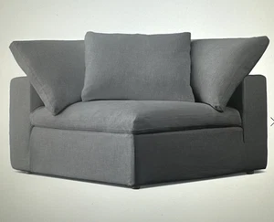 Restoration Hardware Cloud Classic Corner Slipcover Per Text Linen Fog - Picture 1 of 4