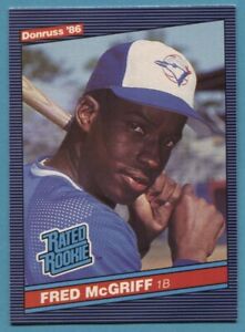 1986 DONRUSS FRED McGRIFF RC RATED ROOKIE CARD #28