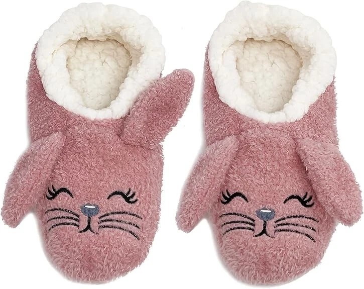 ooohyeah Women's Cute Rabbit Animal Slippers,Funny Fuzzy Non-Slip House Slippers - Image 1 of 1
