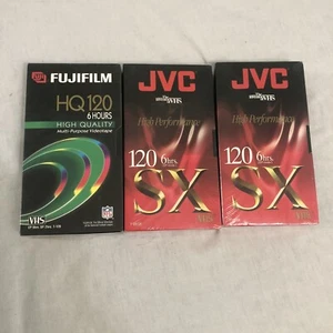 2 JVC Alto Rendimiento T-120 SX / 1 FUJIFILM ALTA CALIDAD HQ 120 6 HRS BlancoVHS - Imagen 1 de 4