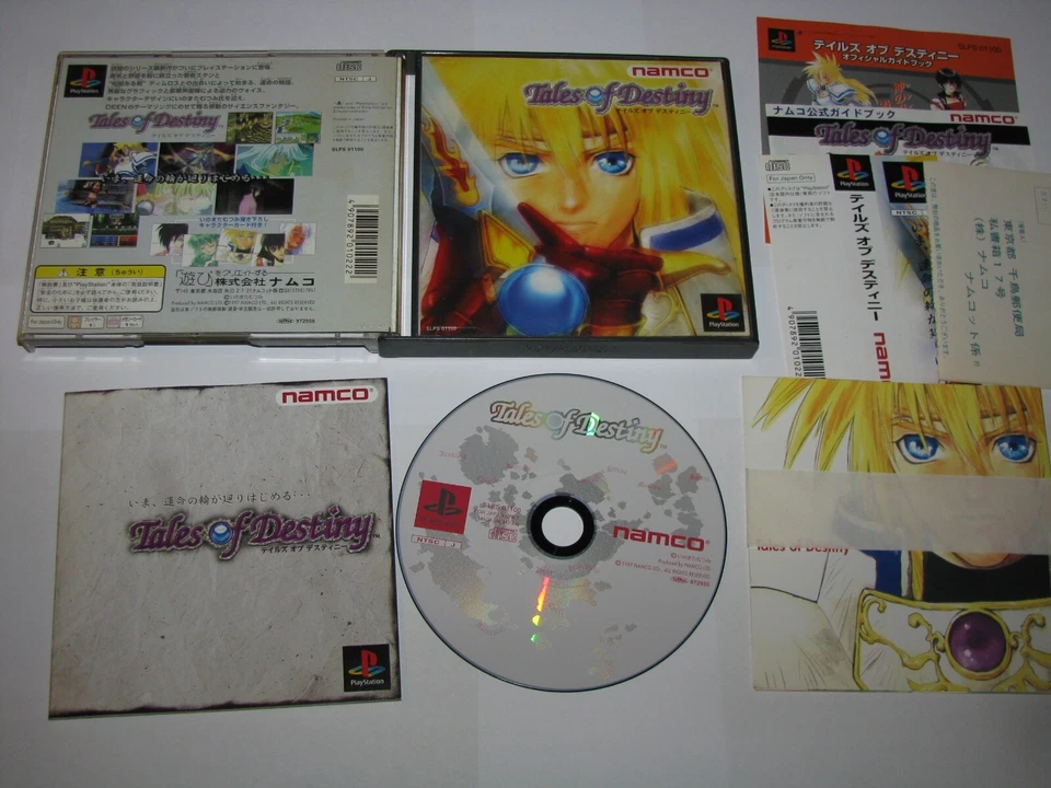 Tales of Destiny Playstation PS1 Japan import +spine reg chara cards US Seller - Image 1 of 4