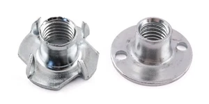 M10 Tee Nuts Climbing Wall Hold Fixing Pronged Screw Threaded Insert Zinc Plated - Picture 1 of 5