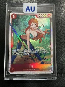SWAU COA Emily Rudd Autograph Auto Inscription Nami One Piece Holo Card OP01-016 - Picture 1 of 5