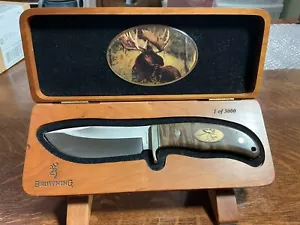Browning Hunting Heritage Limited Edition Moose 1 of 3000 - Fixed Blade Knife - Picture 1 of 9