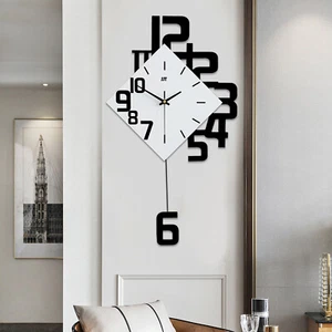 Modern Swing Metal Quartz Silent Wall Clock Nordic Design Hanging Clock USA - Picture 1 of 12