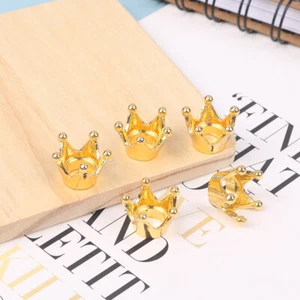 5pcs Dollhouse Miniature Mini Metal Crown Princess Headwear Model Doll Headwear - Imagen 1 de 12