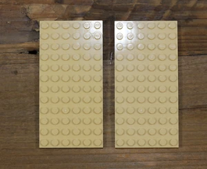 LEGO 3028 Brick Yellow Plate Tan 6X12 Qty 2 - Picture 1 of 2