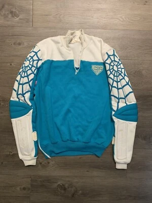 Suéter Acolchado Spyder De Colección Talla S Aqua 1/4 Cremallera Equipo de Esquí Sudadera Tejas Años 80 90 Foto 1 de 4