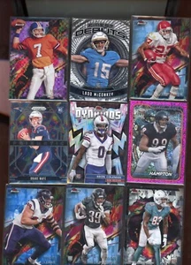 2024 Topps 9 Card Chrome/Finest Football Insert lot F-024 - Picture 1 of 3