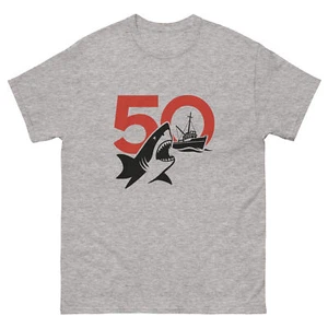 Jaws T-Shirt Jaws 50th Anniversary Shirt - Picture 1 of 9