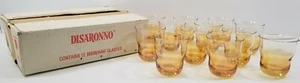 P) Seltenes Vintage 12er Set Bernstein Disaronno Amaretto Likör Gläser - Bild 1 von 7