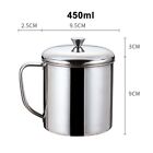 Large Stainless Steel Water Milk Coffee Mug Drink Tea Cup With Lid Home Travel