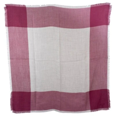 68775 Auténtico LORO PIANA Ciruela y Gris Cachemira Seda QUADRILATERO DEL SILENCIO Bufanda Foto 1 de 4