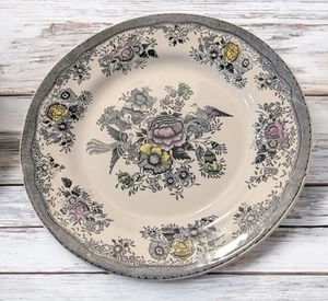 Vintage Transferware Dinner Plate Asiatic Black Pheasant Norsk Flint Egersund - Picture 1 of 12