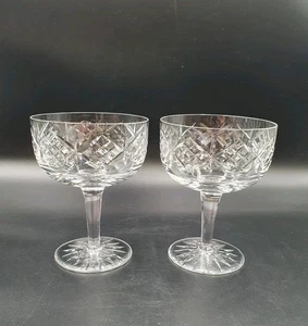 A Pair Of Vintage Webb Corbett Crystal Champagne Or Cocktail Coupes, 1966? - Picture 1 of 18