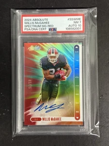2024 Absolute Willis McGahee Spectrum Signatures Red Auto #2/75 PSA 7 - Bild 1 von 2