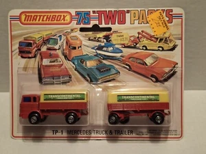 Vintage Matchbox 75 "two" packs TP-1 Mercedes Truck & Trailer - Picture 1 of 9