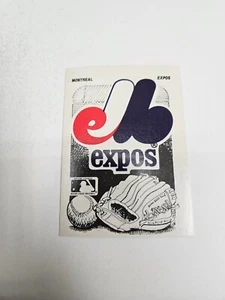 Montreal Expos 1987 Fleer MLB Logo Karte (Rangers & Phillies Aufkleber auf Rückseite) - Bild 1 von 2