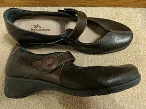 Zapato Mujer Dromedaris Talla 8.5M EUR 39 Negro/Marrón Mary Jane Hebilla ¡Bonito! - Imagen 1 de 12