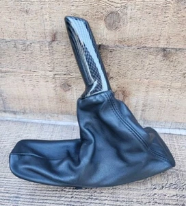 Middle Emergency E Brake Lever Hand Boot BMW M3 E92 E93 Carbon Fiber Leather - Picture 1 of 13
