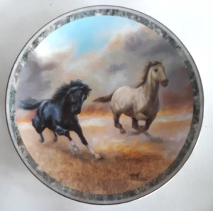 Bradford Collection horse plate Outracing the Fire Galloping Glory by DeHaan - Picture 1 of 1