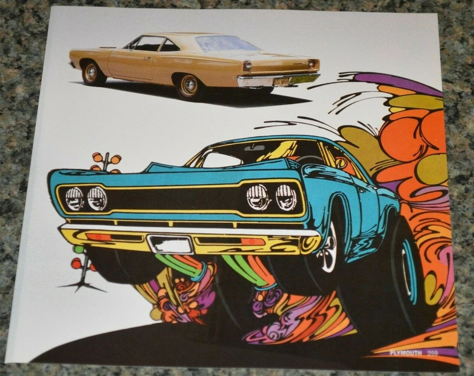 1968 PLYMOUTH ROAD RUNNER 426 HEMI 图片特色印花 68 MOPAR 9 — 第 1/1 张图片