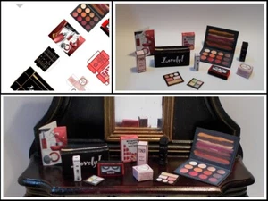 Dolls house printed KIT to make cosmetic, make up and toiletries 1:12 - Picture 1 of 8