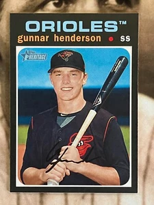Topps Heritage Minors Gunnar Henderson #92 Baltimore Orioles Roy 2020 - Imagen 1 de 2
