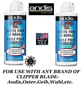 2-ANDIS Lubricating CLIPPER&TRIMMER BLADE OIL LUBE*Also For Oster,Wahl,Laube,etc - Picture 1 of 3