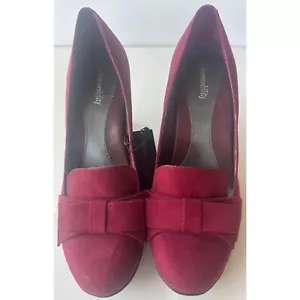 Solesenseability High Heeled Dress Shoes Slip On Red Velvet Women's Size 9.5M - Picture 1 of 22