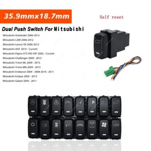 Push Button Trunk Switch For Mitsubishi w/LED Indicator Lights 4-Pole - Picture 1 of 11