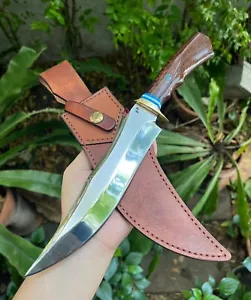 Coltello da caccia Bowie da campo personalizzato 7,6"" 4034 acciaio, manico in palissandro, guaina a L - Foto 1 di 19