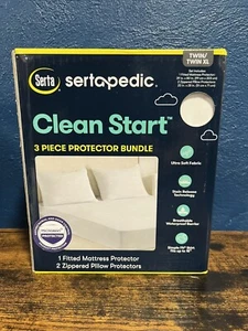 Serta Clean Start 3-Piece Mattress Protector and Pillow Protector Twin/Twin XL - Picture 1 of 4