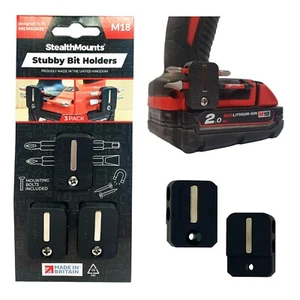 Stealth Mounts BLACK Stubby Bit Holder for Milwaukee M18 - Picture 1 of 1