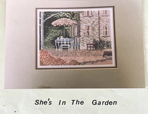 She's in the Garden Cross Stitch Chart/Threads, No Fabric - Buckeye Designs 1988 - Picture 1 of 3
