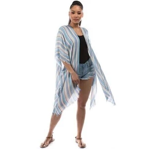 Marcus Adler Women's The Kinsley Topper Cover-Up Blue One Size MSRP $44.95 - Picture 1 of 3