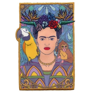 Frida Kahlo Animal Portrait Patch Famous Women Art Sublimated Embroidery Iron On - Picture 1 of 2