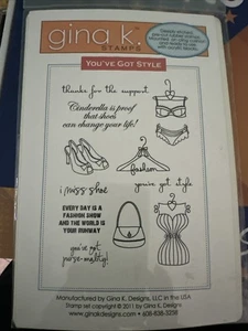 Gina K  Fancy Greetings Mini Stamp Set BNIP You’ve Got Style 11 Stamps - Picture 1 of 7
