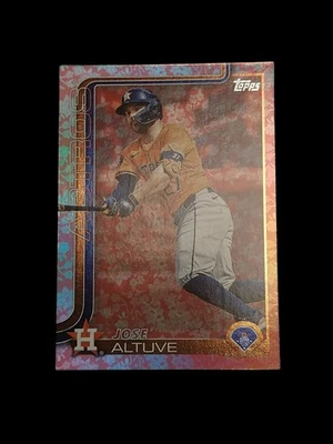 2025 Topps Jose Altuve Astros Cherry Blossom /50 - Image 1 of 2