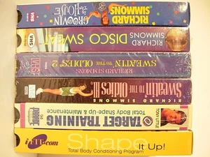 LOT (6) EXERCISE WORK OUT VIDEOS SIMMONS SOME NEW!! - Picture 1 of 1