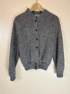 Pronto M Wool Blend Cardigan Sweater Elbow Patch Equestrian Fisherman Grandpa - Picture 1 of 4