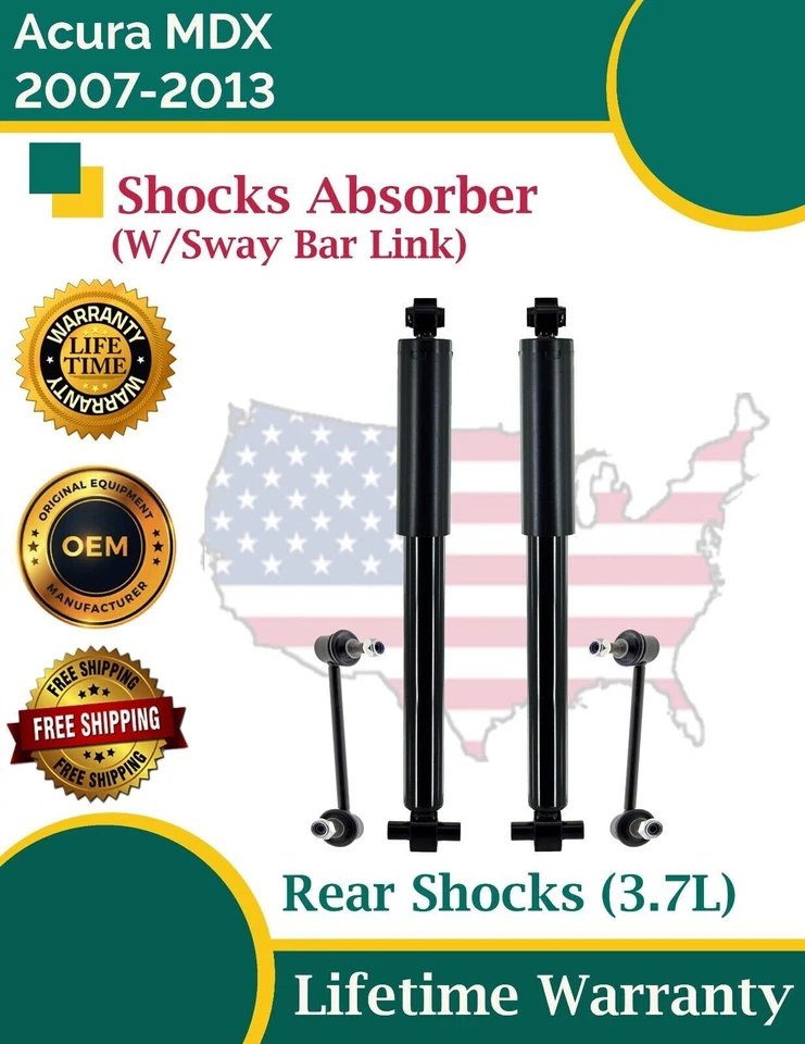 Nuevos amortiguadores traseros OE con barra estabilizadora para Acura MDX 2007-2013 3,7 L garantía de por vida Foto 1 de 4