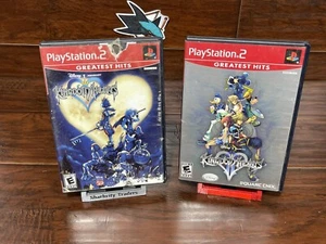 Lotto Bundle Kingdom Hearts 1 e 2 (PS2, PlayStation 2) Etichetta Rossa Usato Non Testato - Foto 1 di 6