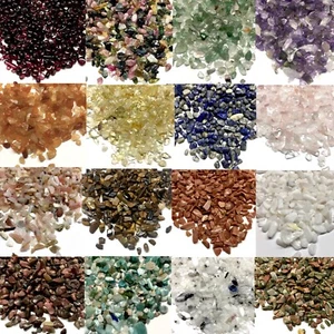 25g Gemstone Chips Semi Precious Crystal Tiny Nuggets 2mm-6mm - Picture 1 of 140
