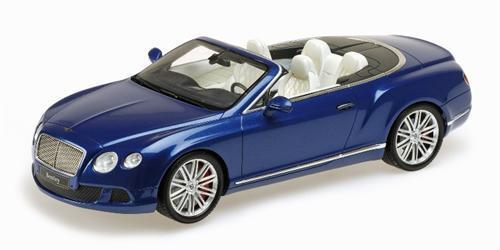 MINICHAMPS 2013 Bentley Continental GT Speed Cabrio Blue LE 999pcs 1:18 New!