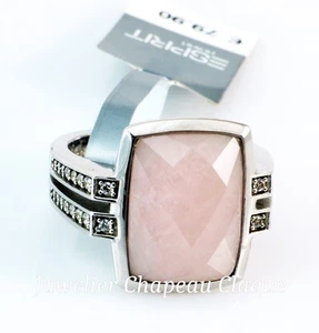 ESPRIT JEWELS Ring  Gr 17 Sterlingsilber mit weißen Zirkonia  Rosenquarz - Bild 1 von 4